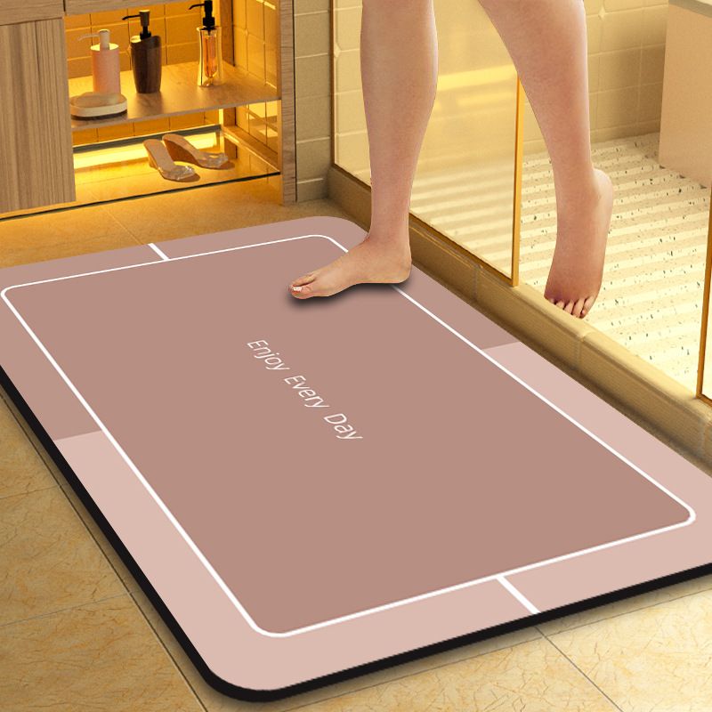 3.5mm Extra Thick Quick-Drying Water-Absorbent Non-Slip Floor Mat Crystal Velvet Kitchen Entrance Door Mat Stain-resistant Bathroom Bath Rugs