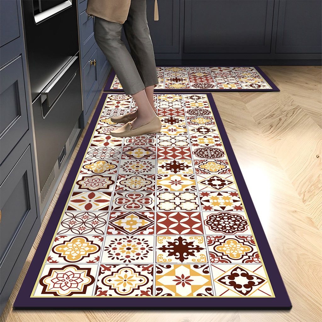 3.5mm Thick Absorbent Pads Dirt-resistant Non-slip Easy to Clean Long Kitchen Rubber Mat and Rugs
