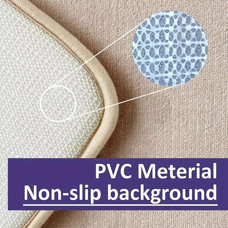 Hot Sale Solid Color Polyester Memory Sponge Flat Mat Toilet Door Non-slip Carpet Bathroom Absorbent Mat U Shape Mat Bath Rugs