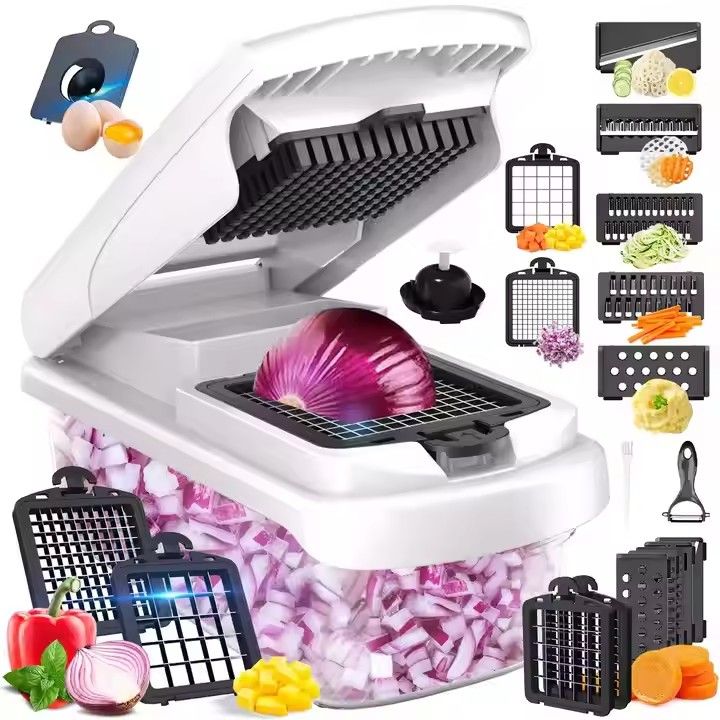 Multi-Functional Stainless Steel Vegetable Fruit Cutter Household Kitchen Dicer Slicing Shredding Vegetable Cutter Potato Cutter