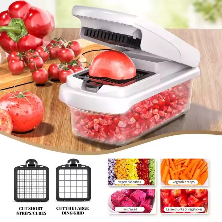 Multi-Functional Stainless Steel Vegetable Fruit Cutter Household Kitchen Dicer Slicing Shredding Vegetable Cutter Potato Cutter