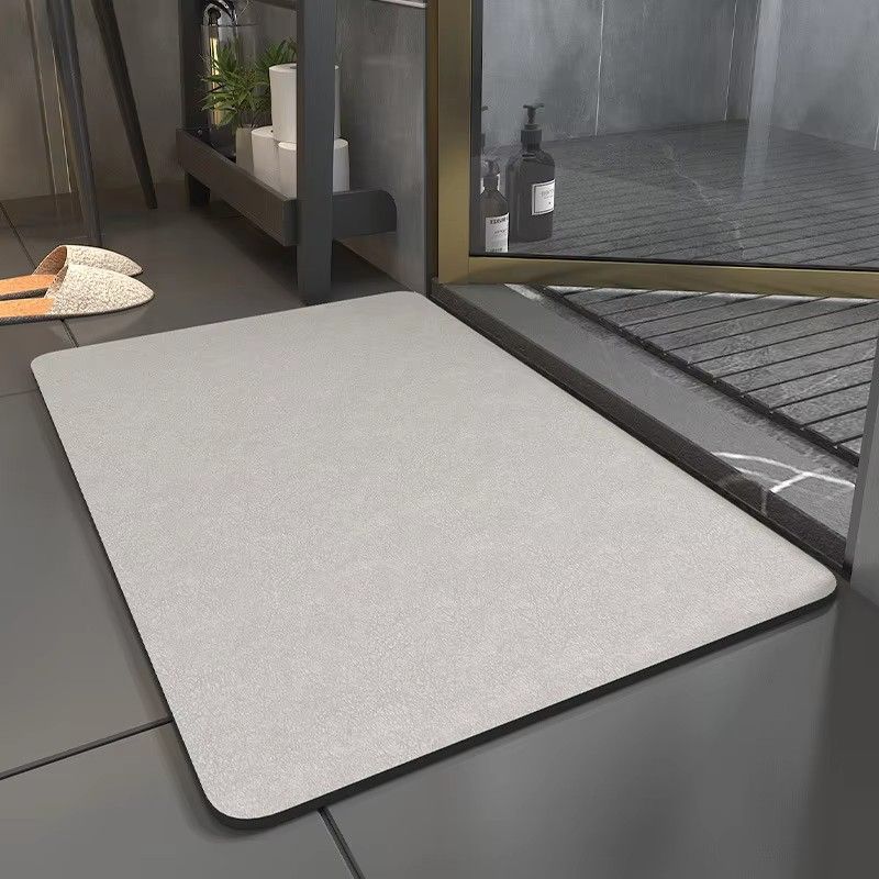 3.5mm Extra Thick Solid Color Bathroom Floor Home Non-slip Foot Absorbent Quick-drying Door Mat Bathroom Water Absorbent Rug Set Rubber Diatom Mud Anti Slip Diatomite Carpet Bath Mat