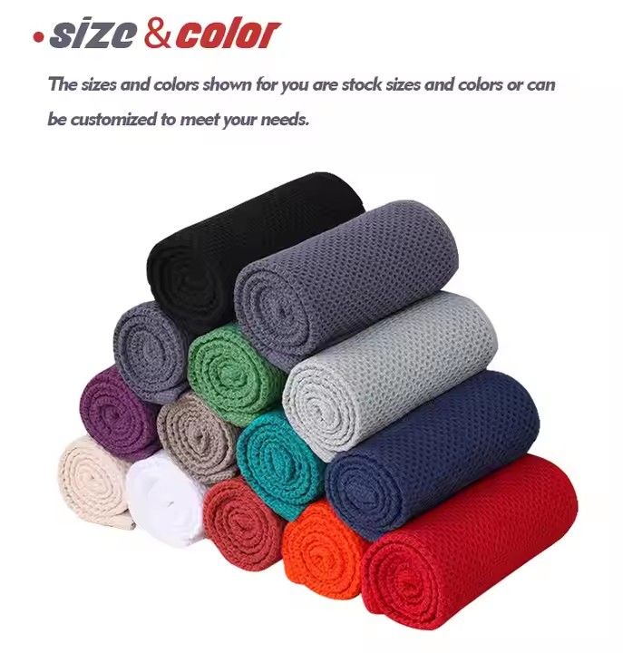 6PCS Custom High Quality 100% Cotton Kitchen Hand Towel Waffle Weave Cleaning Cloths Soft Absorbent Waffle Tea Towel Set for Kitchen Dish Cloths & Dish Towels