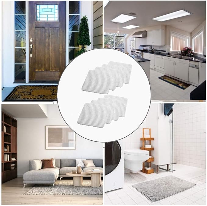 Vacuum Tech Rug Pad Gripper for Hardwood Floors No Damage, New Materials to Non Slip Rug Pads, Under Rug Carpet Tape : Keep Your Rug in Place & Make Corner Flat