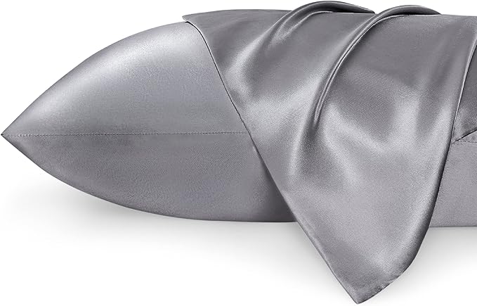 Satin Pillowcase 2 Pack Similar to Silk Pillow Cases Standard Size, Pillow Case for Sleeping Women with Envelope Closure, Gifts for Women Men, Champagne Gold, 20x26 Inches, 2pcs（No pillow core）