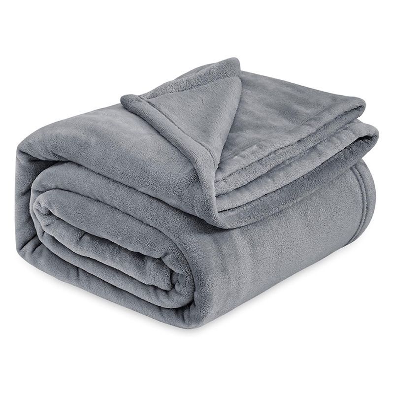 GentleSoft Fleece Bed Blankets Queen Size Grey - Soft Lightweight Plush Fuzzy Cozy Luxury Fall Blanket Microfiber, Room Home Decor Gifts for Women and Men,84x90 inches