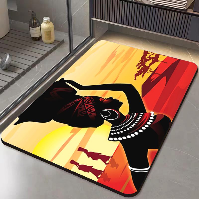 3.5mm Extra Thick Bath Mat-Bathroom Mat Rug Non Slip Super Absorbent Stain Resistant Quick Dry Thin Bath Rug-Bath Mats Carpet for Bathroom Floor Bathtub Mats-Bathmat Bath Rug Easy Care Doormats