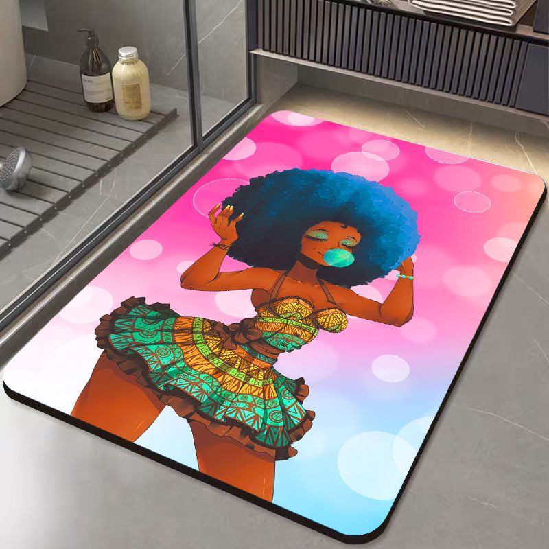 3.5mm Extra Thick Bath Mat-Bathroom Mat Rug Non Slip Super Absorbent Stain Resistant Quick Dry Thin Bath Rug-Bath Mats Carpet for Bathroom Floor Bathtub Mats-Bathmat Bath Rug Easy Care Doormats