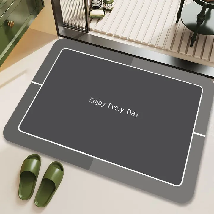 3.5mm Extra Thick Quick-Drying Water-Absorbent Non-Slip Floor Mat Crystal Velvet Kitchen Entrance Door Mat Stain-resistant Carpet Bathroom Bath Rugs