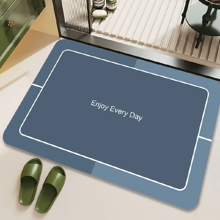 3.5mm Extra Thick Quick-Drying Water-Absorbent Non-Slip Floor Mat Crystal Velvet Kitchen Entrance Door Mat Stain-resistant Carpet Bathroom Bath Rugs Doormats Bathtub Mats