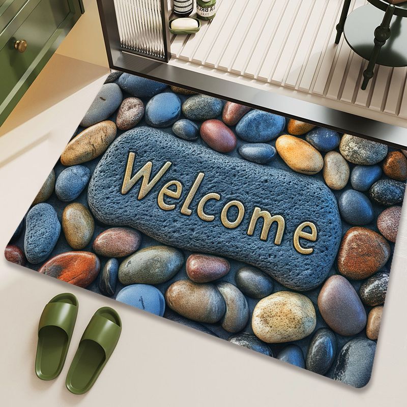 3.5mm Extra Thick Bath Mat-Bathroom Mat Rug Non Slip Super Absorbent Stain Resistant Quick Dry Thin Bath Rug-Bath Mats Carpet for Bathroom Floor Bathtub Mats-Bathmat Bath Rug Easy Care Doormats