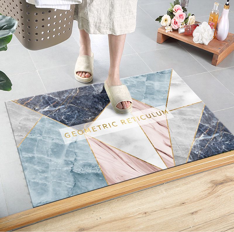 3.5mm Extra Thick Solid Color Bathtub Mats Home Non-slip Foot Absorbent Quick-drying Door Mat Bathroom Water Absorbent Rug Set Rubber Diatom Mud Anti Slip Diatomite Carpet Bath Mat Doormats Carpets