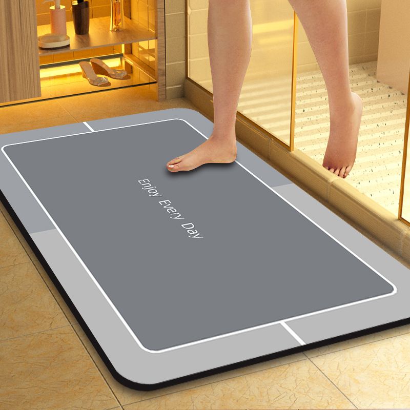 3.5mm Extra Thick Quick-Drying Water-Absorbent Non-Slip Floor Mat Crystal Velvet Kitchen Entrance Door Mat Stain-resistant Carpet Bathroom Bath Rugs Doormats Bathtub Mats
