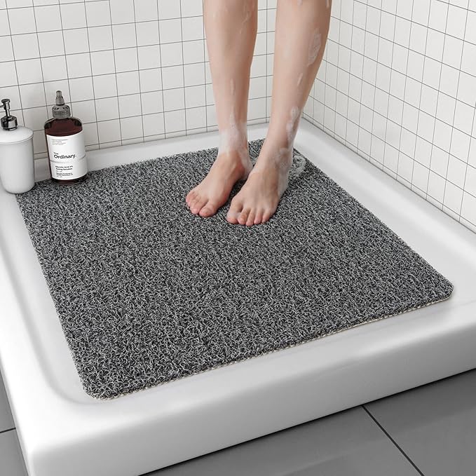 Extra thick Non-Slip PVC Anti-Slip Spa Shower Bath Mat Rug Carpet Non-Toxic With Suction Cups Machine Washable for Bathroom Tub Bathtub Mats