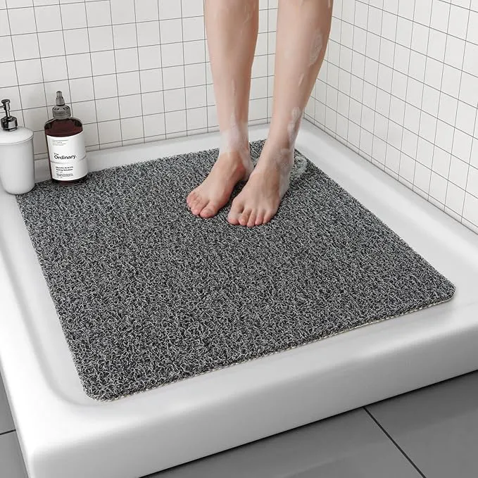 Extra thick Non-Slip PVC Anti-Slip Spa Shower Bath Mat Rug Carpet Non-Toxic With Suction Cups Machine Washable for Bathroom Tub Bathtub Mats