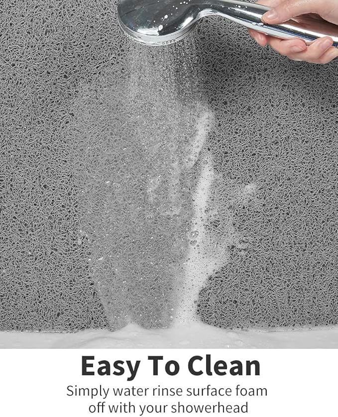 Extra thick Non-Slip PVC Anti-Slip Spa Shower Bath Mat Rug Carpet Non-Toxic With Suction Cups Machine Washable for Bathroom Tub Bathtub Mats