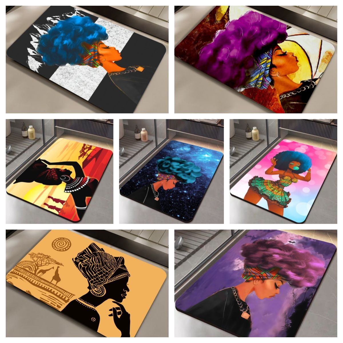 3.5mm Extra Thick Bath Mat-Bathroom Mat Rug Non Slip Super Absorbent Stain Resistant Quick Dry Thin Bath Rug-Bath Mats Carpet for Bathroom Floor Bathtub Mats-Bathmat Bath Rug Easy Care Doormats