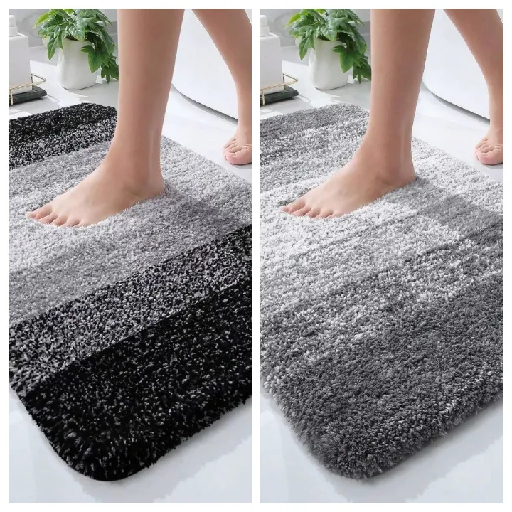 Bathroom Rugs Mat 16*24IN, Extra Soft Absorbent Microfiber Bath Rugs, Rubber Backing, Quick Dry, Machine Washable Bathtub Mats Carpet for Bathroom Floor, Tub and Shower, Home Decor Accessories Doormat