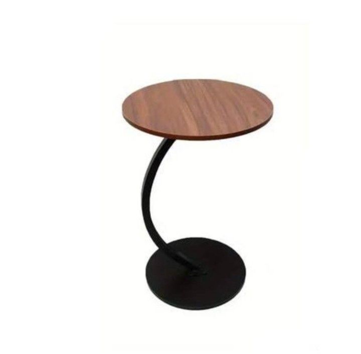 Round side wooden table