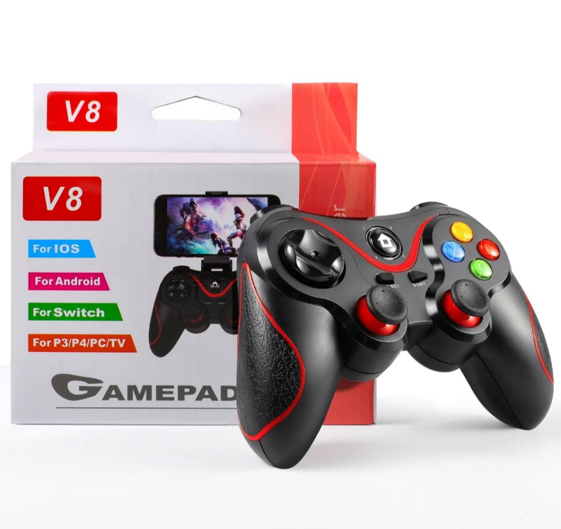 V8 WIRELESS GAMING PAD CONTROLLER BLUETOOTH GAMING FOR TV,LAPTOP, MOBILE WITH BLUETOOTH CONNECTIVITY.