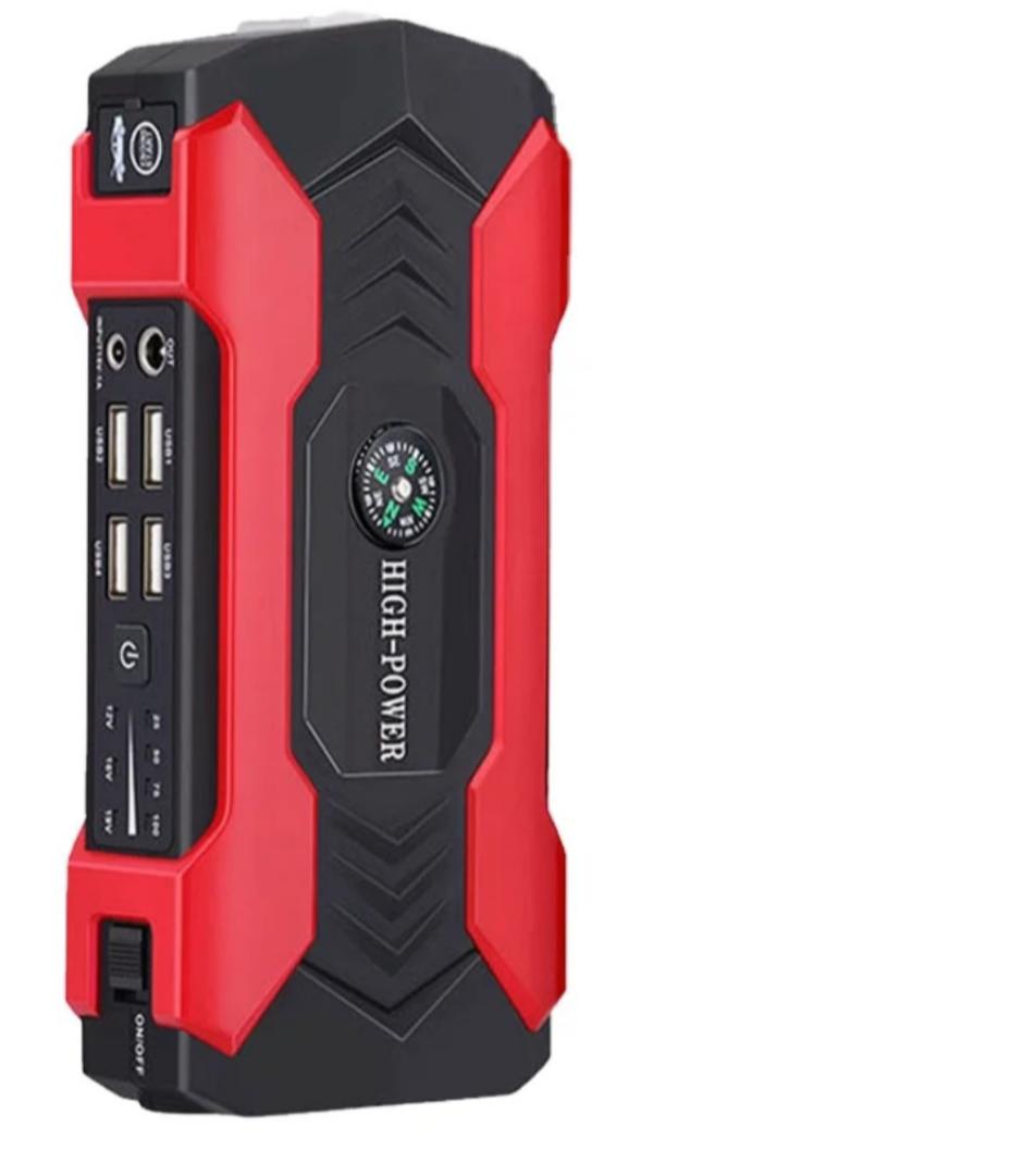 Portable 12V 99800mAh High Power Car Jump Starter Battery Booster Power With Built in Tire inflator Air Compressor pump and LED Flashlight.