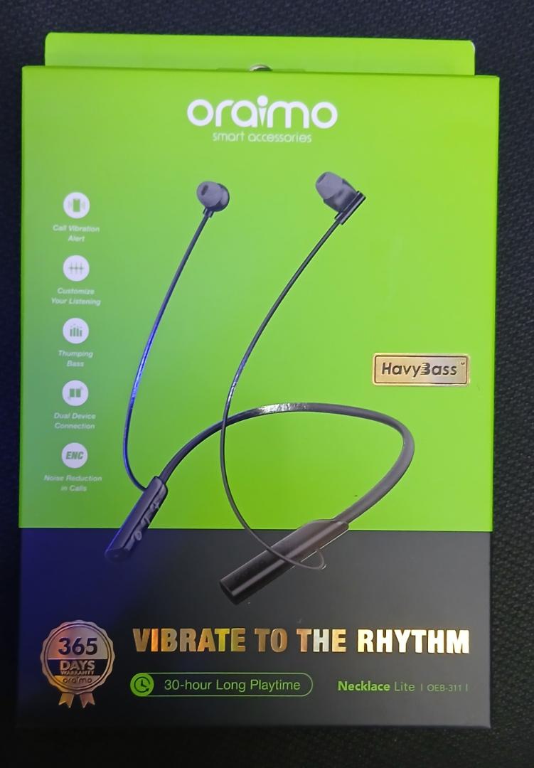 ORAIMO NECKLACE LITE OEB-311 CALL VIBRATION WIRELESS HEADPHONES.