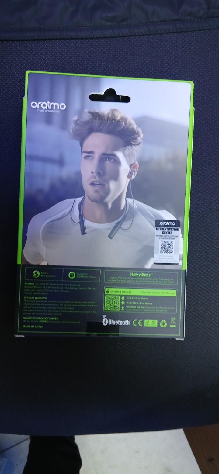 ORAIMO NECKLACE LITE OEB-311 CALL VIBRATION WIRELESS HEADPHONES.