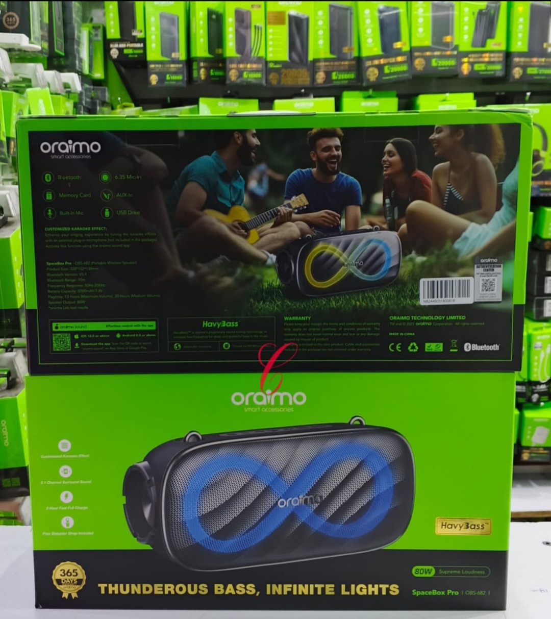 ORAIMO SPACE BOX 80W 🎤KARAOKE  - SUPPORT WIRELESS SPEAKER.