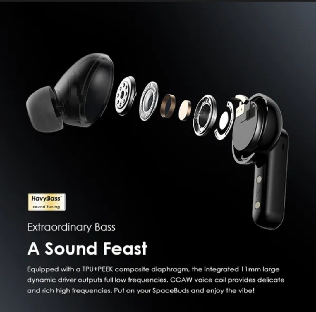ORAIMO SPACE BUDS HYBRID ANC OSW-630 TRUE WIRELESS EARBUDS CUSTOMIZE VOICE PROMPT.