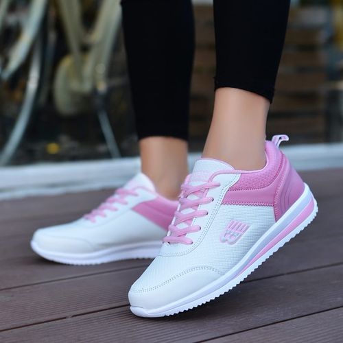 Fashion EB Women Shoes// Sports Ladies Shoes// Women Sneakers// Gym/training/running Shoes-white pink