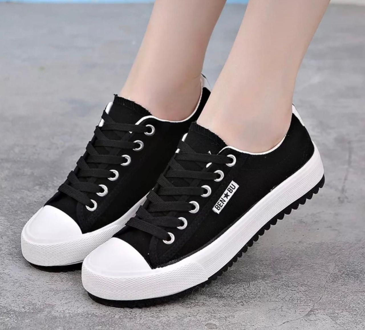 Ben-Bu Rubber Shoe//ladies,kids Sneaker//casual//sporting Rubbers-BLACK