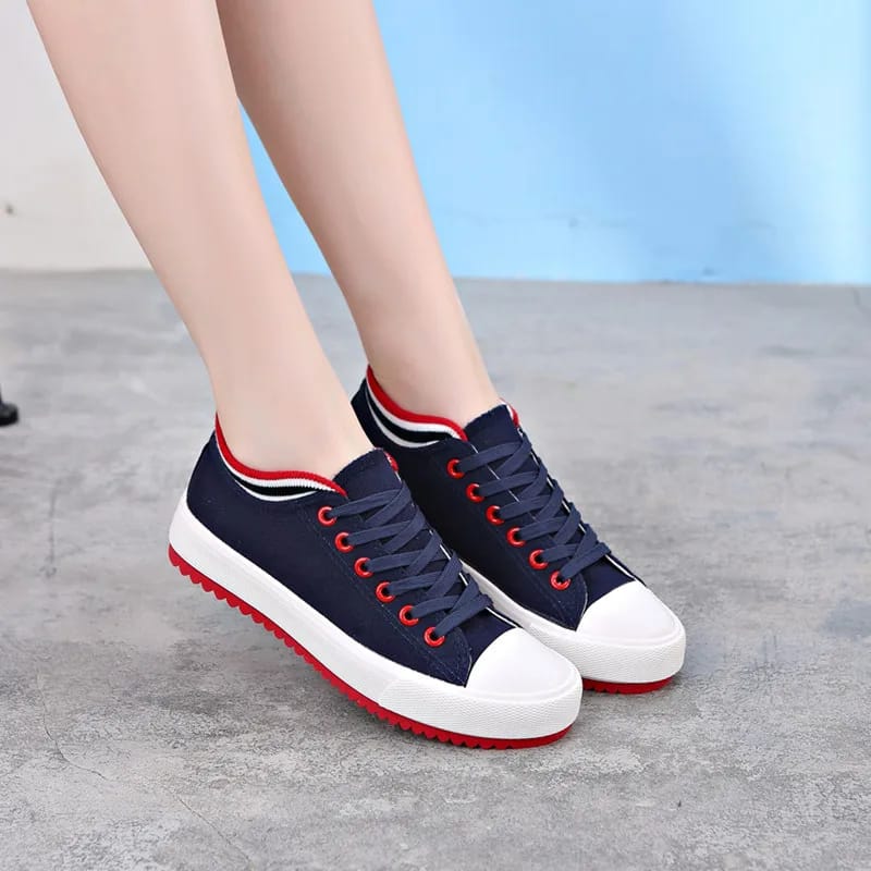 Canvas Rubber Shoe//ladies,kids Sneaker//casual//sporting Rubbers-NAVY