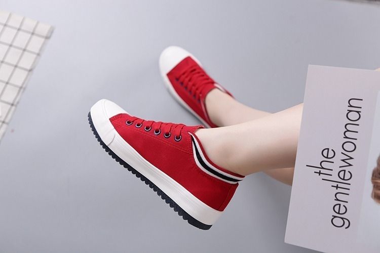 Canvas Rubber Shoe//ladies,kids Sneaker//casual//sporting Rubbers-RED