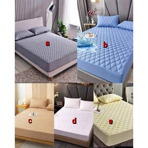 Quilted Water Proof Matress Protector//cover- sky blue