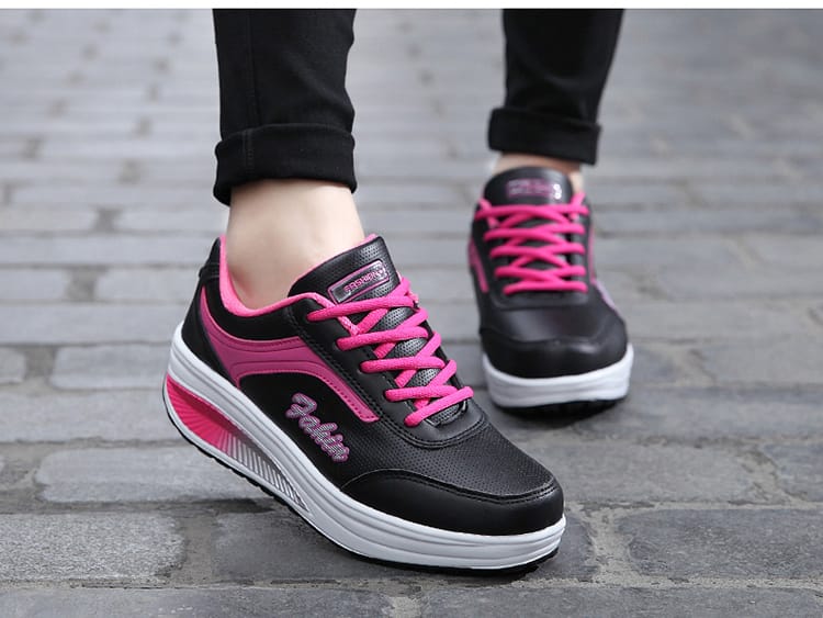 New Fashion Women Shoes/ Sports Ladies Shoes/ Women Sneakers/ Gym/training/running Shoes-Black Pink