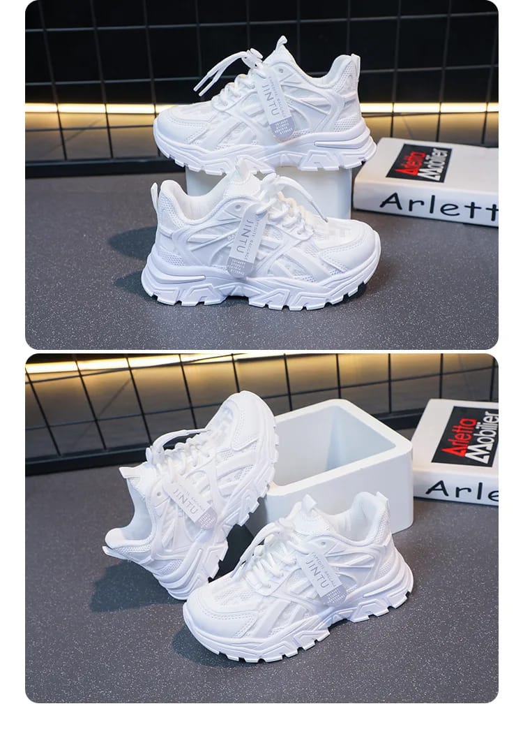 Fashionable Girls' shoes// Baby girls' Sneakers // Boys Shoes, Casual kids Shoes- WHITE