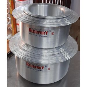 Redberry 8pc Premier Range Of Aluminium Cooking Pots//Stainless Steel Sufurias//No Lids