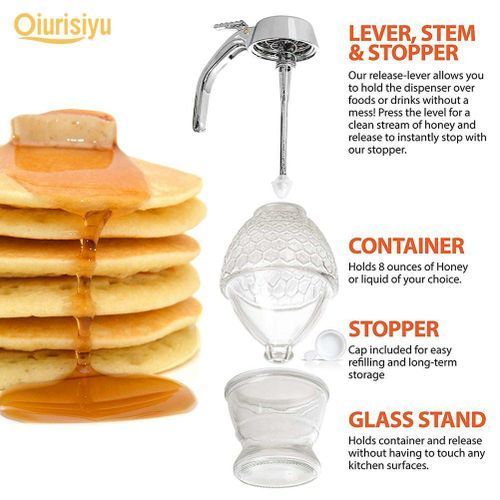 Acrylic Honey Dispenser//Drip Bottle Honey Jar Pot//200ML