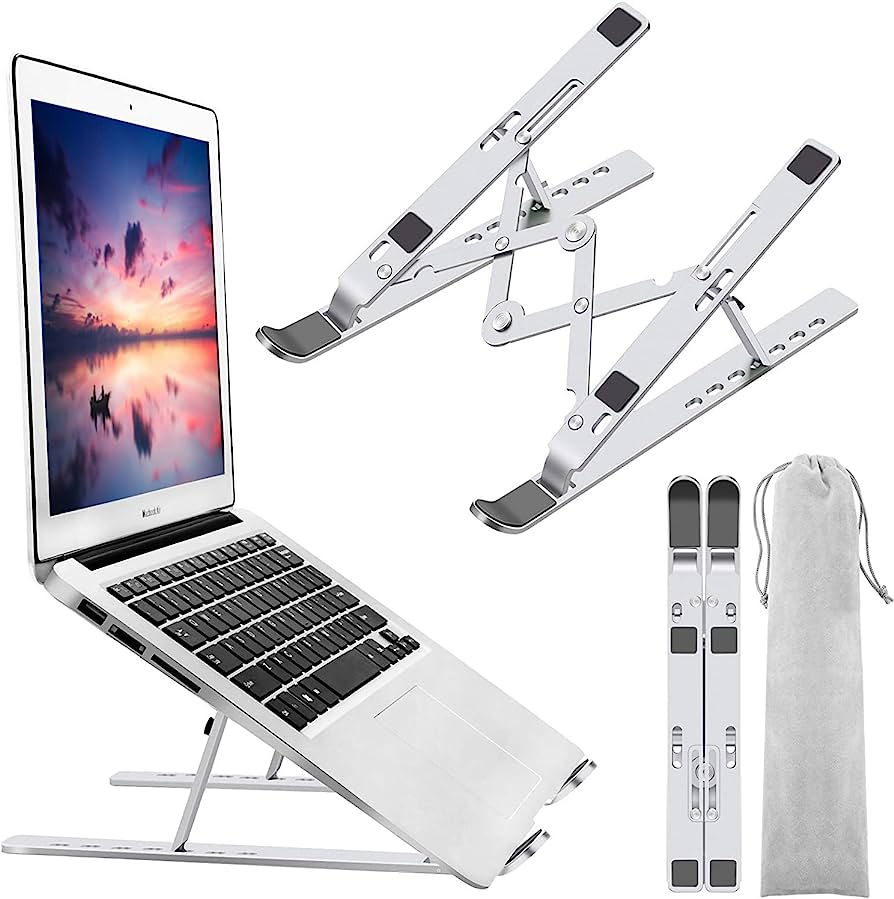 Improved Portable Foldable Aluminium Alloy Desktop stand// Laptop Stand//Tablet Stand