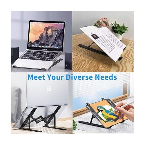 Improved Portable Foldable Aluminium Alloy Desktop stand// Laptop Stand//Tablet Stand