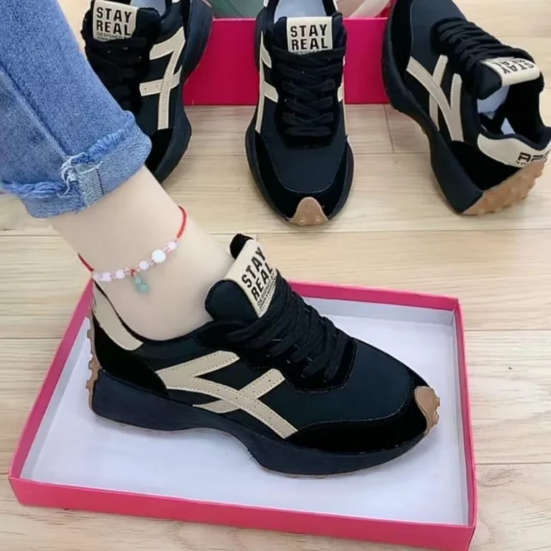 Trendy Ladies Sports shoes//Womens Sneakers// Ladies Casual Shoes -Black