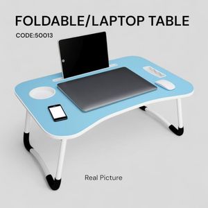 Multi-purpose foldable portable table// Laptop desk// Study table with a tablet & drink slot//Breakfast table