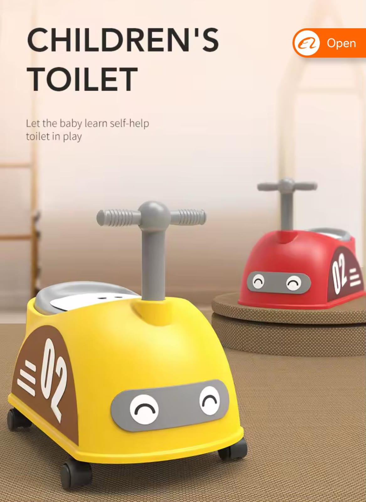 Classy Children Toy-Car Toilet Seat//Portable-Toddler Training Potty