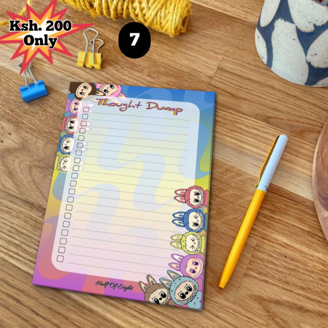 Unique A6 Notepad Of: Rihanna, Labubu, Latto, Billie Eilish, Groceries, Super Mario, and Cats. Book Accessories And Stationery