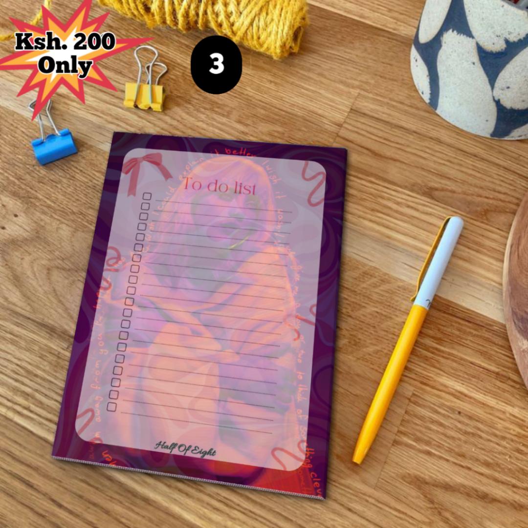 Unique A6 Notepad Of: Rihanna, Labubu, Latto, Billie Eilish, Groceries, Super Mario, and Cats. Book Accessories And Stationery
