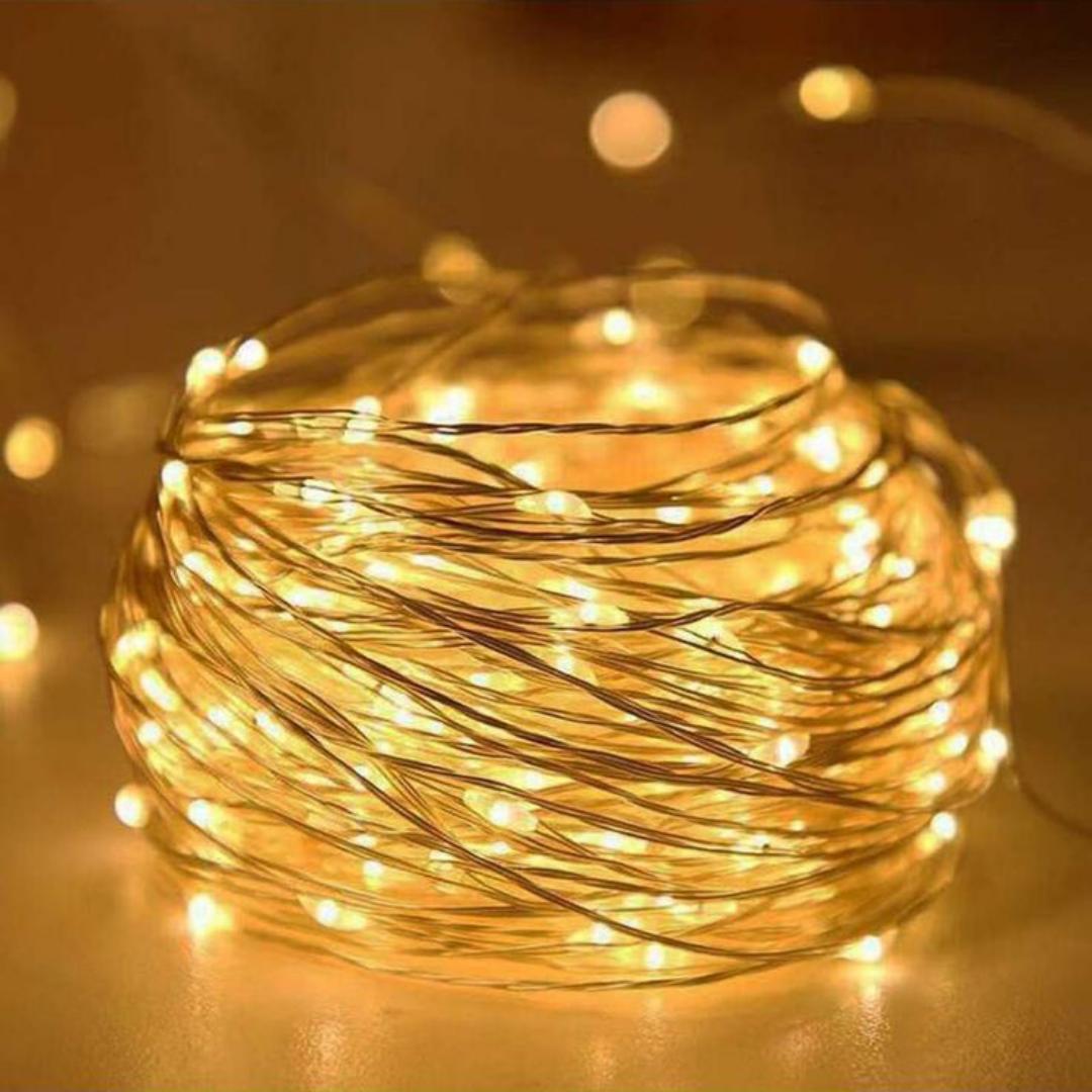 LED Copper Lights for Christmas Decor, Multicoloured (Red, Green, Blue and Yellow) LED Copper lights,  String Fairy Lights, LED Lights