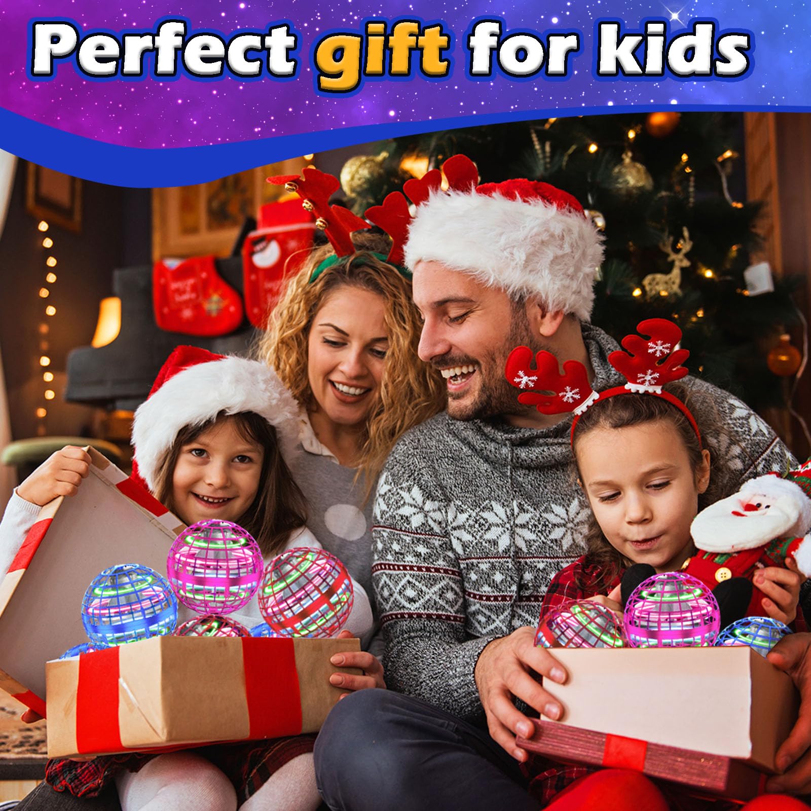 Flying Orb Ball 2025 Toys Soaring Hover Boomerang Spinner Hand Controlled Mini Drone Cosmic Globe Spinning Kids Outdoor Fly Toy Birthday Gift Cool Stuff for Boys Girls 6 7 8 9 10+ Year Old