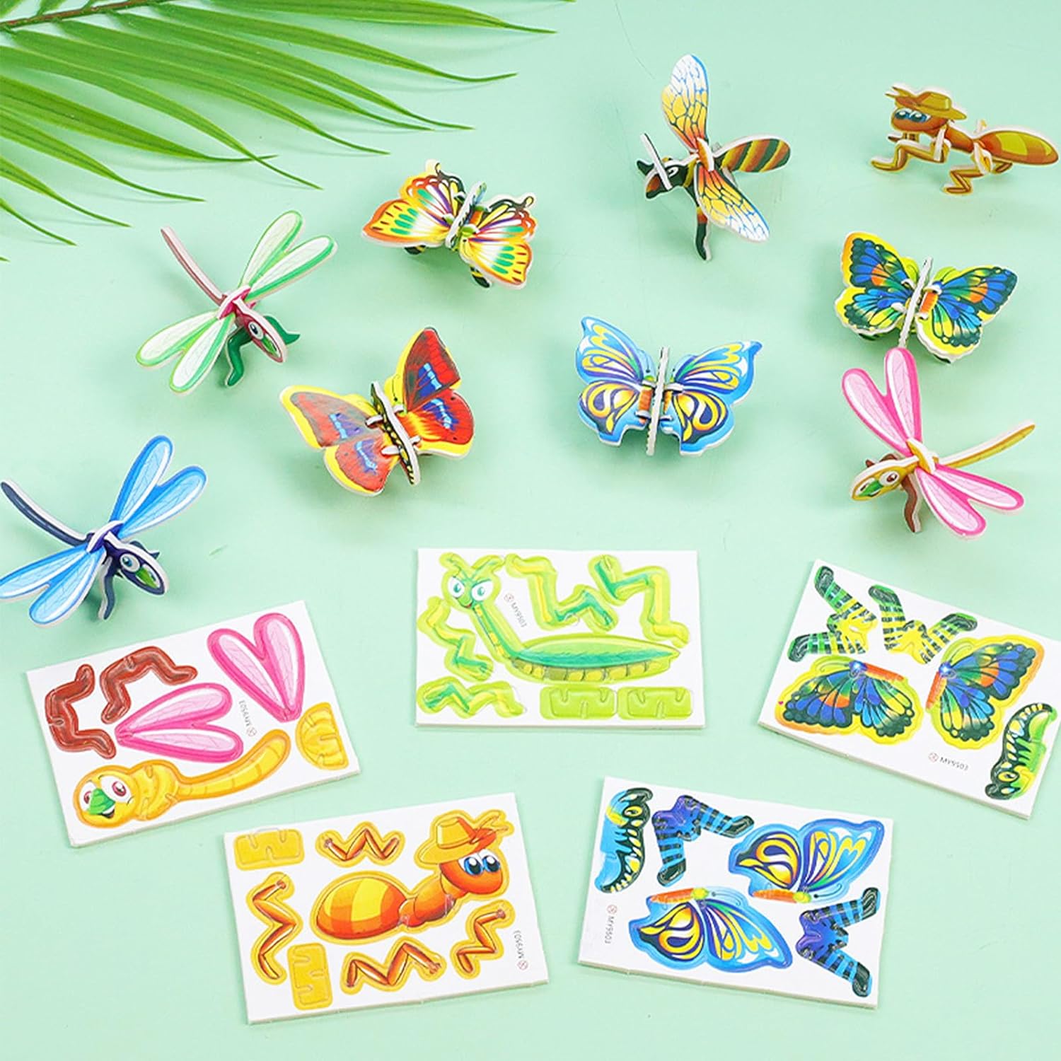 Educational 3D Cartoon Puzzle,3D Cartoon Jigsaw Creative Learning Model for for Boys & Girls Art DIY Craft Gift Decor