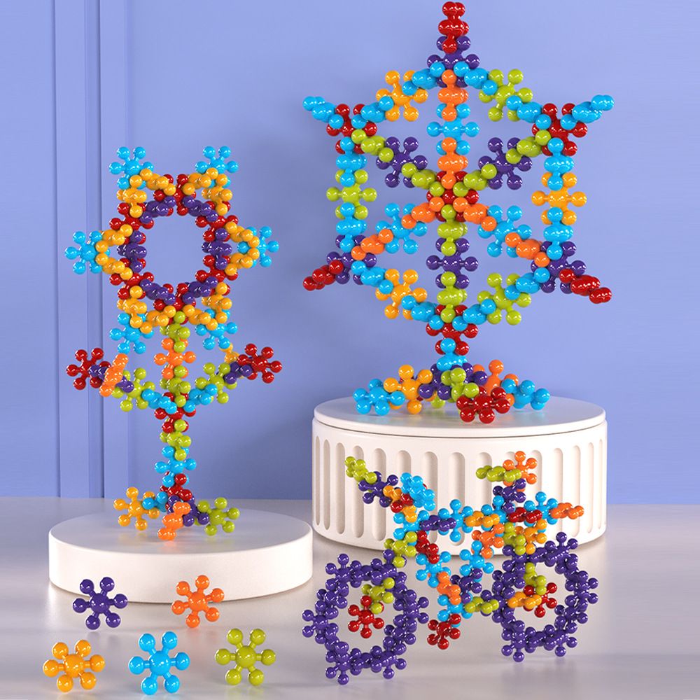 DIY plum blossom building blocks kindergarten educational early childhood education particle toys 3-6 years old