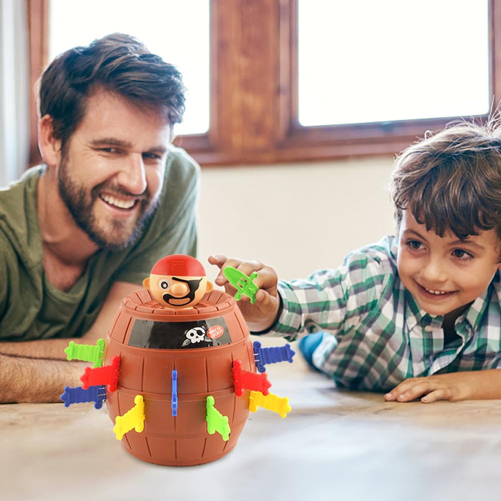Pirate Board Game, Montessori Family Gathering Games, Childrens Funny Toy Cubes, Childrens Board Games Boys and Girls Gifts.